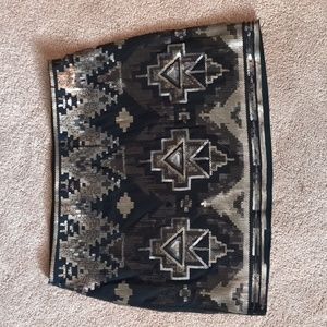 Express sequins mini skirt